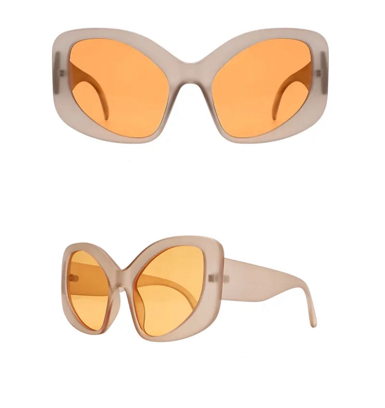 Orange Lens Futuristic Sunglasses (Pre-Order)