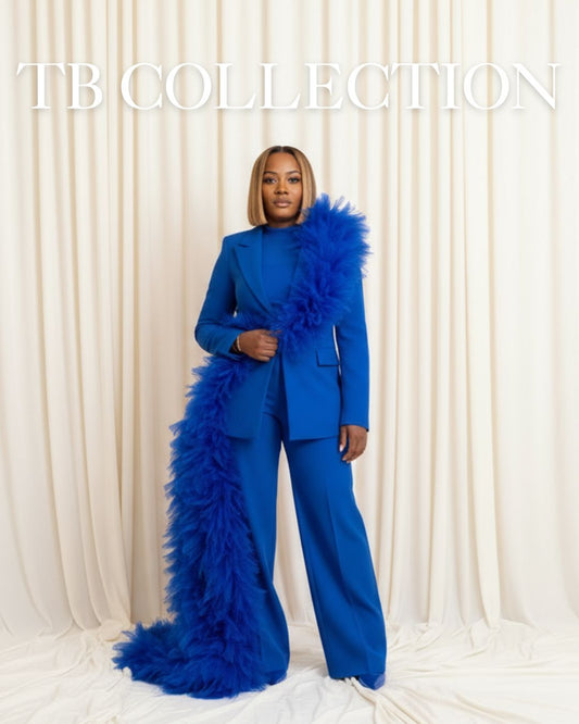 The Audacity Suit In Electric Blue Floor Length (Pre-Order)