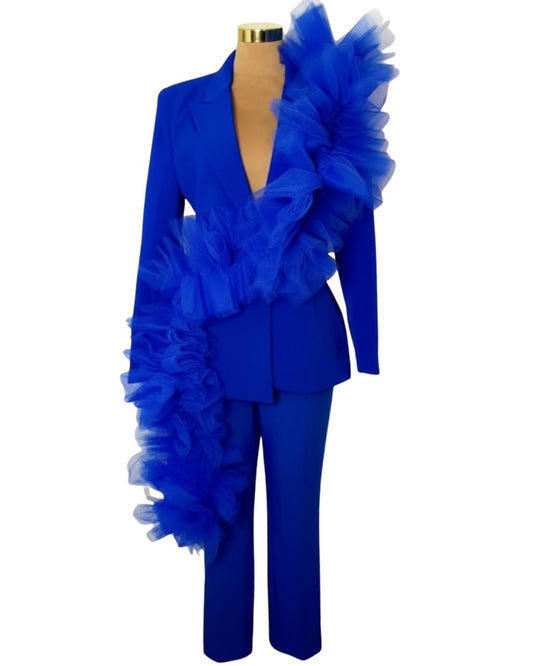 The Audacity Suit In Electric Blue Mid Length (Pre-Order)